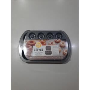 Wilton Non-Stick 6-Cavity Donut Baking Pan‎ and 12-Cavity Mini Pan, 2-Count New